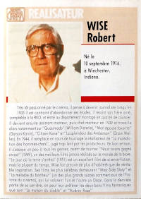 Book: Les fiches de L'hebdo cinéma, Robert Wise, front