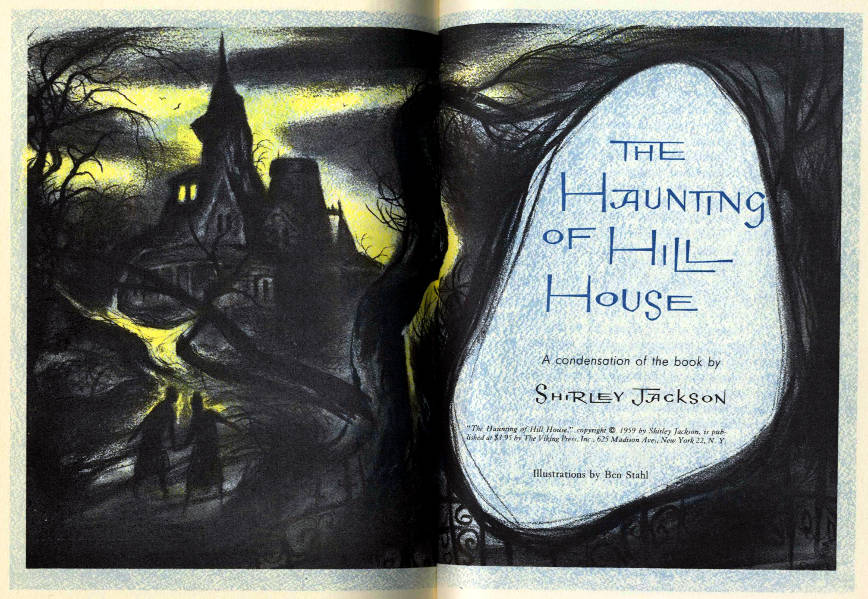 the haunting of hill house, usa, 1960 readers digest edition, illustrations by Ben Stahl #1