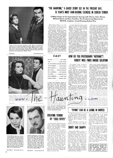 The Haunting, 1963, MGM USA, Campaign book, page 2