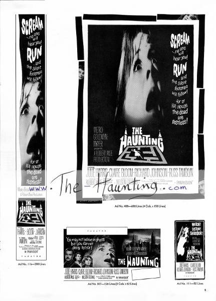 The Haunting, 1963, MGM USA, Campaign book, page 5