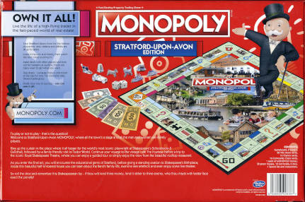 Monopoly, 2016 edition, Stratford-upon-Avon variation featuring Ettington Park, Box, Back